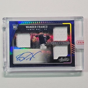 2022 Panini Absolute Wander Franco Rookie Dual Jersey Auto RC Blue 26/75 2D - Picture 1 of 2