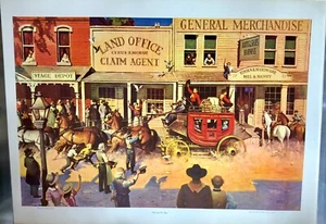 Andrew Loomis 1956 Wells Fargo Postkutsche Litho "Safe and on Time" 41 x 28 - Bild 1 von 8