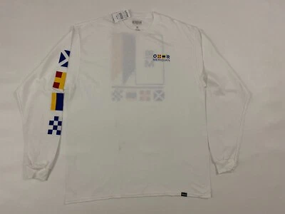 Camiseta blanca con gráficos de tablas de skate Meridian para hombre talla XL Foto 1 de 3