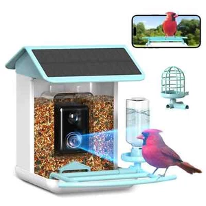 Alimentador inteligente para aves con cámara, IA gratuita para siempre para 11.000+ especies de aves, 64G... - Imagen 1 de 10