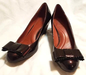 Johnston Murphy Women's Brown Patent Leather Wedge Shoes Size 8 M - Picture 1 of 11