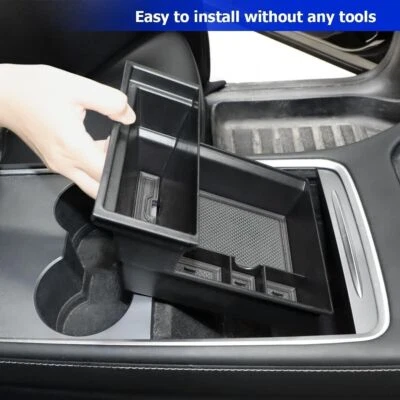 Center Console Organizer For Tesla Model Y 2021 2022 2023 Accessory Storage Tray - Image 1 of 4