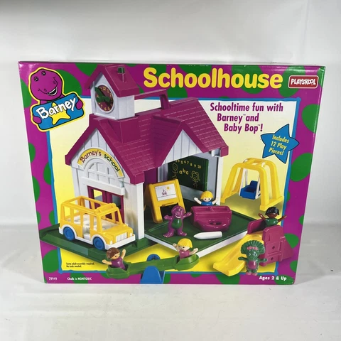 NEW Barney Dinosaur Schoolhouse School House By Playskool - Play Set 1995 - NOS Cover