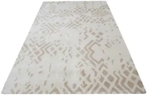 Wool Rug 100% Wool Beige 160X230 Cm Handmade Hand-Tufted T826 - Picture 1 of 5