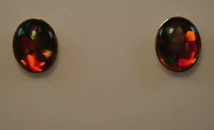 14ct Opal Stud Earrings - Picture 1 of 6