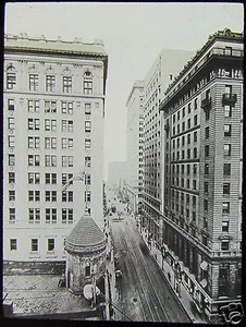 Glass Magic Lantern Slide TORONTO STREET SCENE C1920 PHOTO CANADA - Picture 1 of 2