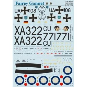 Calcomanías de alcatraz Fairey escala de impresión 1:48 48-069 para kit de modelo de plástico de avión - Imagen 1 de 2