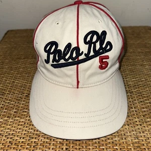 Vintage POLO RALPH LAUREN Adult’s Large/XL Hat Cap Red Lines 5 Baseball Retro - Picture 1 of 13