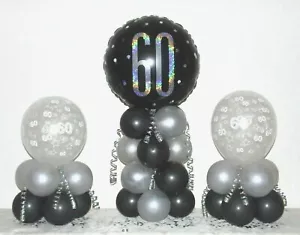 60° compleanno - Set festa da 3 confezioni - Kit display decorazione palloncino da tavolo - Foto 1 di 1
