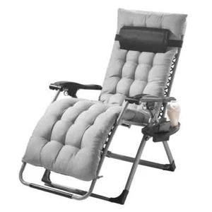Zero Gravity Recliner Chair 26 in. 500 lbs. Capacity Indoor/Outdoor Lounge Gray - Picture 1 of 8
