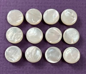 Vintage White Mother of Pearl Buttons, Baby Doll or Bridal, Self Shank - Picture 1 of 2