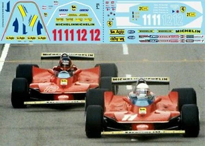 1/12 Decals per Ferrari 312 T4 1979 Villeneuve Scheckter TBD545 - Picture 1 of 1