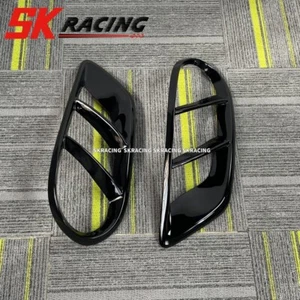 Front Fog Light Grill Air Vent Cover For Benz W205 C300 Sport C43 Glossy Black - Picture 1 of 9