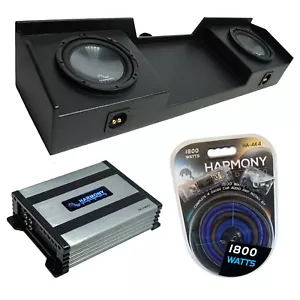 99-06 Chevy Silverado Ext Truck Harmony R124 Dual 12" Rhino Sub Box & HA-A400.1 - Picture 1 of 8