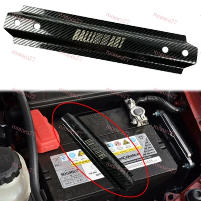 RALLIART MITSUBISHI BATERIA DE CARRO DE ALUMÍNIO CARBONO AMARRAR SUPORTE DE MONTAGEM BARRA DE SUPORTE - Imagem 1 de 4