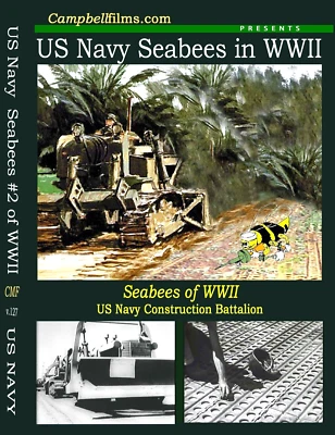 Seabees of WWII Films Sicily Italy Normandy harbors Iwo Jima Pacific War - image 1 of 4