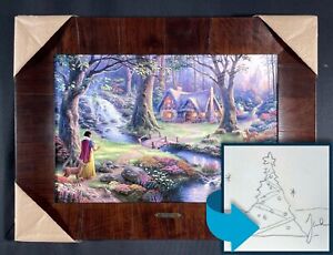 Thomas Kinkade - Disney Snow White - w/Original Sketch, 18x27 SN Limited Edition