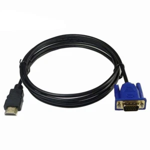 1m HDMI to VGA Cable 15 Pin Male VGA D-Sub HDMI Video Adapter Lead (MUST READ) - Picture 1 of 4