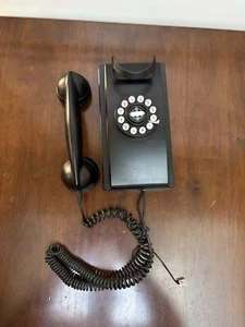 CROSLEY Wall Phone Henry Dreyfus Black Retro Dial Push Button CR55 - Zdjęcie 1 z 3