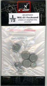 Armory Models 1/72 MIKOYAN MiG-31 FOXHOUND WHEEL SET Resin Set - Picture 1 of 1