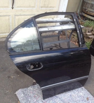 BMW E39 5-Series Black Right Rear Door Sedan Passengers 528i 530i 1996-2003 OEM - Image 1 of 4