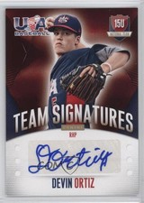 2014 USA Baseball Box Set 15U National Team Signatures /299 Devin Ortiz #50 Auto