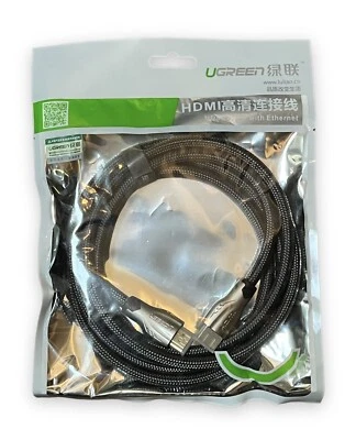 Adaptador de cable negro Ugreen Micro HDMI a HDMI dorado 4k con audio Ethernet 6 pies Foto 1 de 4