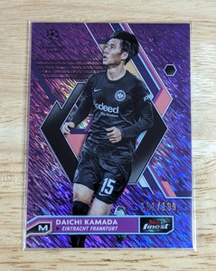 2022-23 DAICHI KAMADA TOPPS FINEST PURPLE SHIMMER REFRACTOR /99 SP Frankfurt RC