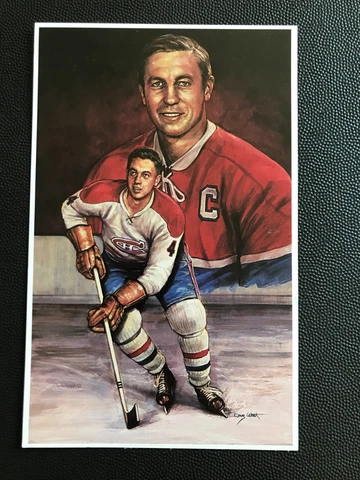 Jean Beliveau Canadiens HOF HHOF Postcard 4x6 NHL Legends of Hockey 1994 Cover