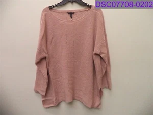 Women's XL Eileen Fisher Wool Merino Bateau Neck Boxtop Sweater Sugar Plum - Picture 1 of 6