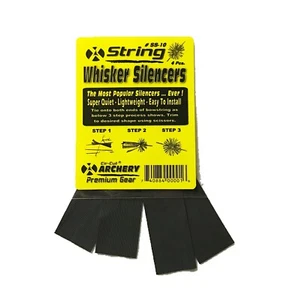 2 PARES - BIGOTE GATO GOMA tiro con arco silenciadores cuerda arco REDUCCIÓN DE VIBRACIÓN - Imagen 1 de 2