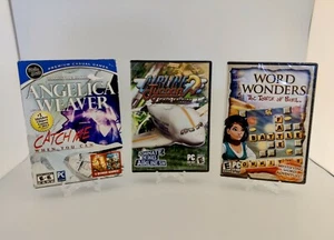 *3 PC GAME LOT* AIRLINE TYCOON 2" GOLD EDITION / Angelica Weaver / Word Wonders - Picture 1 of 7