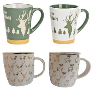 Weihnachtsbecher, Becher, Tasse, Elch / Rentier / Hirsch - NEU - Bild 1 von 3