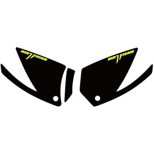 DFR GRIP IT KIT BLACK FLO YELLOW FENDER PLAIN RAPTOR700  RAPTOR 700 YAMAHA - Picture 1 of 3