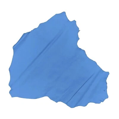 Piel de cuero curtido vegetal canguro genuino azul claro, piel entera Foto 1 de 4