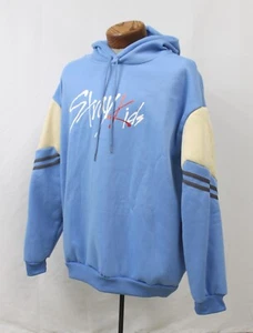 Stray Kids K-pop Sweatshirt Pullover Hoodie 2XL Sky Blue Cream - Picture 1 of 7