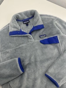 Patagonia Synchilla Snap-T Fleece Gray Blue Polartec Outdoor Hiking FA16 Wmns XL - Picture 1 of 10