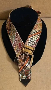 Vintage Whiting and Davis Gold Tone  Metal Mesh Belt 33 inches Art Deco - Picture 1 of 12