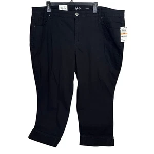 Neu mit Etikett Style & Co. schwarze Capri Jeans Übergröße 24W - Bild 1 von 8
