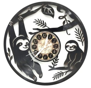 Vinyl Record Clock | Wall Art | Unique  gift | Sloth | FREE SHIPPING - Picture 1 of 2