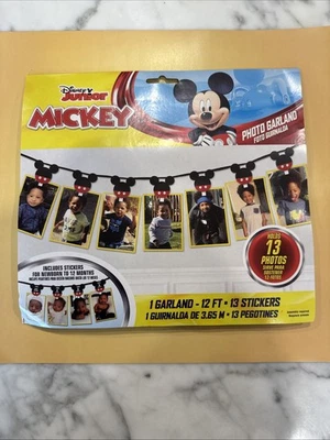 1-й день рождения Микки Маус навсегда 13 картина фото гирлянда набор, 12 футов, 42шт - Изображение 1 из 4