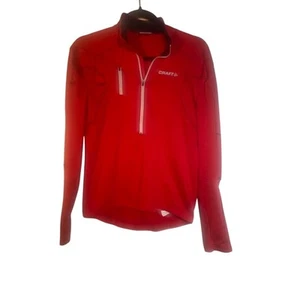 CRAFT Men’s Small Half Zip Breathable Cycling Red - Picture 1 of 10
