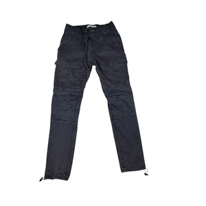 Pacsun Womens Black/Gray Pockets Drawstring Relaxed Fit Cargo Pants Size Small - Picture 1 of 7