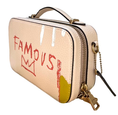 BORSA A TRACOLLA COACH X JEAN MICHEL BASQUIAT ALIE CINTURA FRIZIONE 6915 NUOVA CON ETICHETTE $375