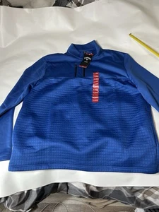 Neu mit Etikett Callaway Herrenpullover blau 1/4-Reißverschluss Pullover UPF50 Medien Brust Seitentasche - Bild 1 von 11