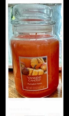 YANKEE CANDLE Pumpkin Farm 22oz Large Jar NEW Fall Halloween Thanksgiving - Image 1 of 4