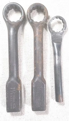 Martin Tools 1-5/8" Llaves Golpeadoras X 2 y 1 1/2" 809A Juego de 3 Herramientas De Colección Foto 1 de 4