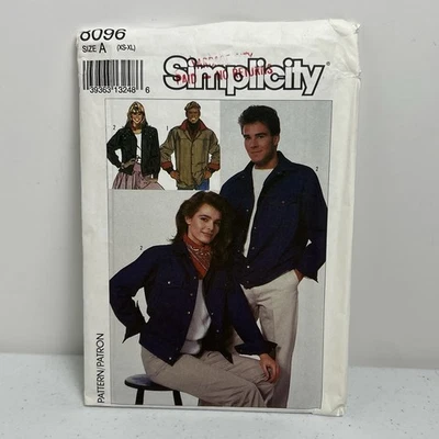 Simplicity Pattern 8096 Size A XS- XL Men Women Teens Complete Jacket UC - Image 1 of 4