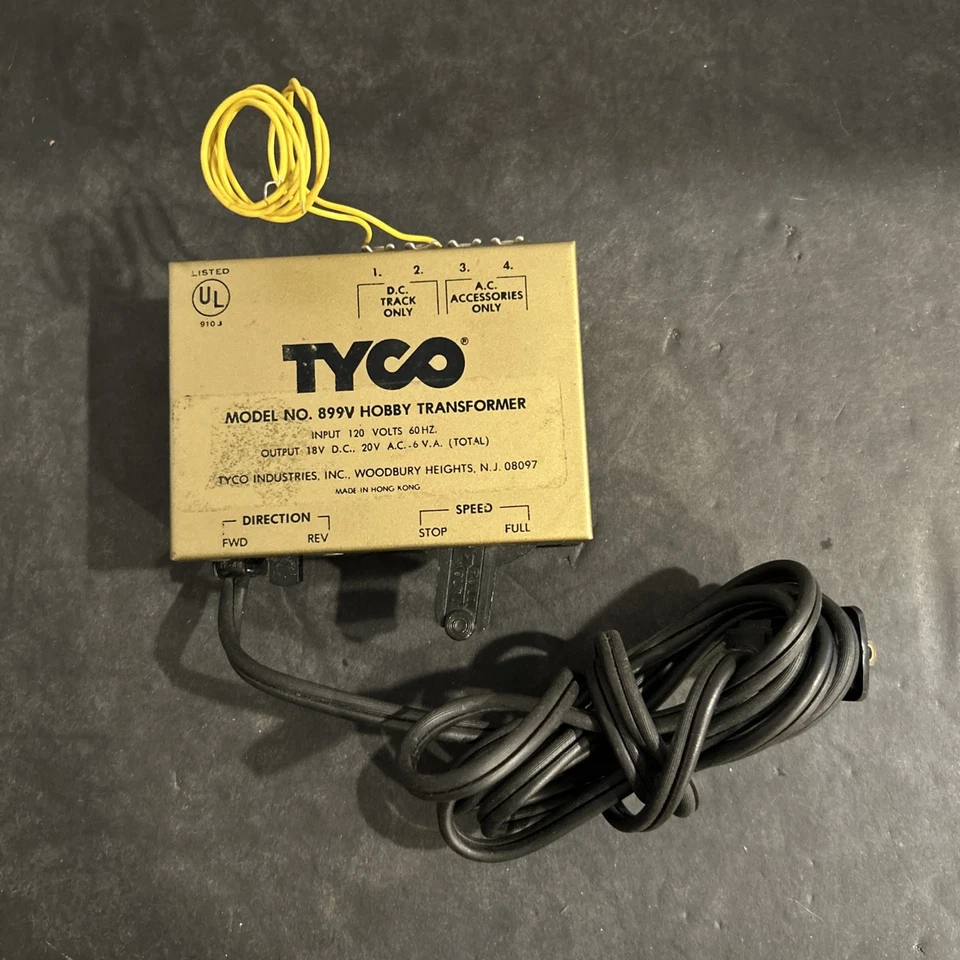 Vintage Tyco HO Scale Model 899V Hobby Transformer Railroad Train Pack - Image 1 of 1