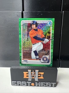 2020 Bowman Chrome Jeremy Pena 1st Green Mojo Refractor /99 RC Rookie #BCP-61 - Bild 1 von 2